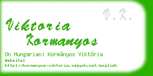 viktoria kormanyos business card